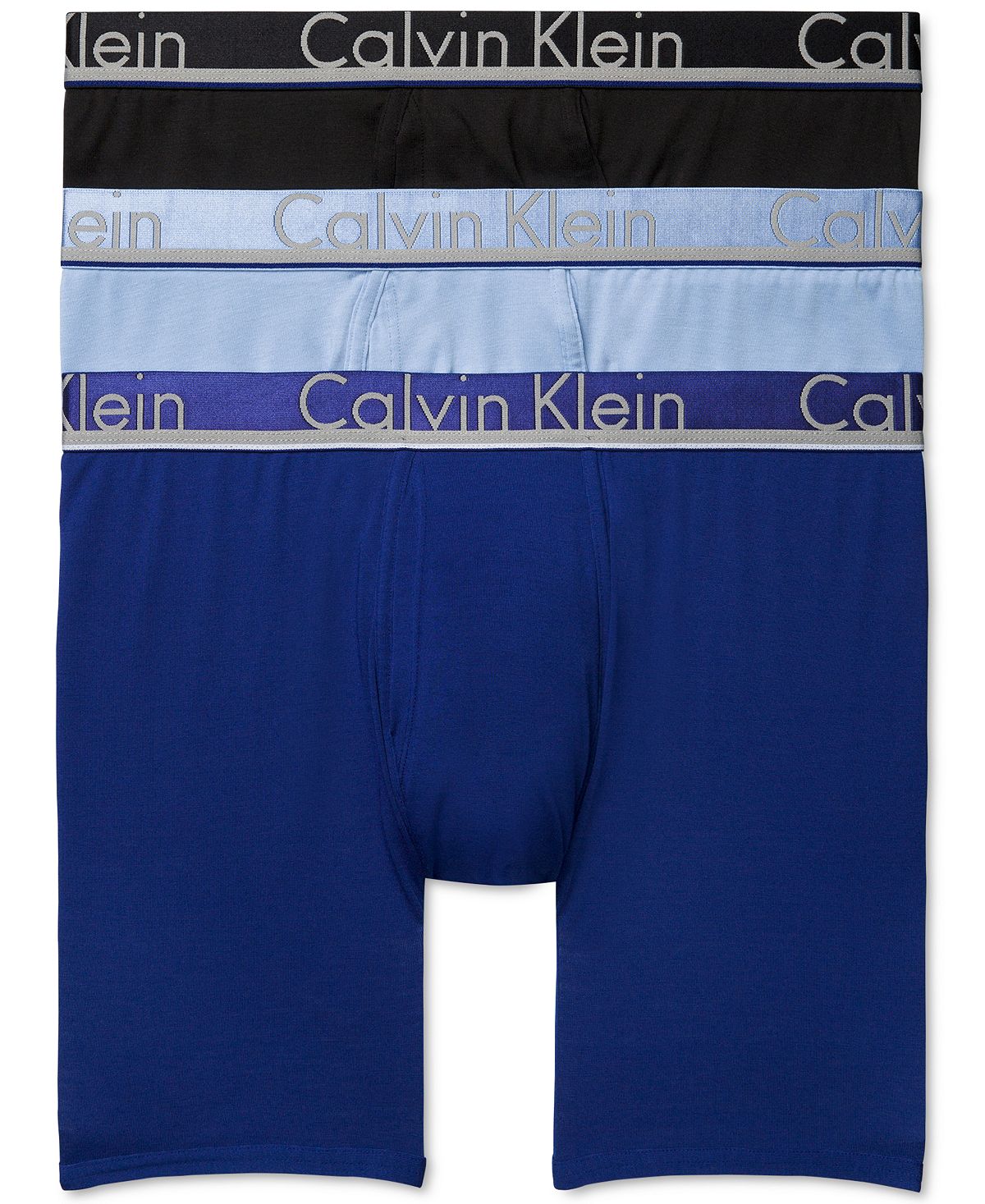 Calvin Klein Comfort Microfiber Boxer Brief 3 Pack Black/Indigo/Deep Navy