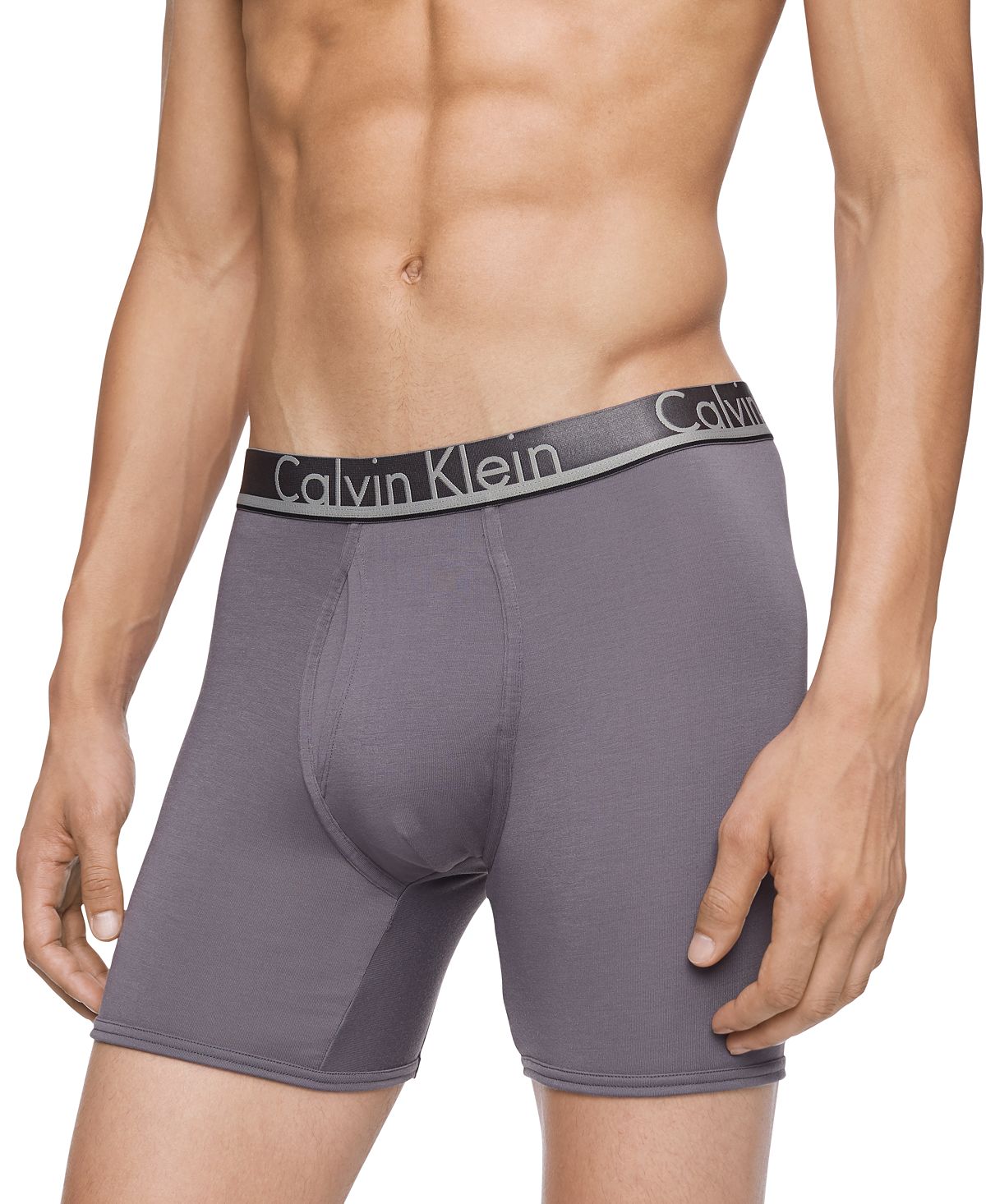 Calvin Klein Comfort Microfiber Boxer Brief 3 Pack Shoreline, Black, Cement