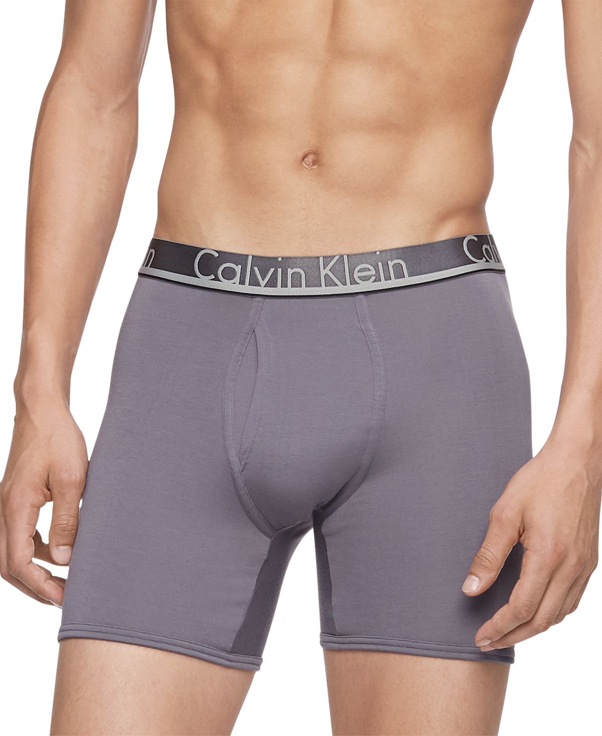 Calvin Klein Comfort Microfiber Boxer Brief 3 Pack Shoreline, Black, Cement