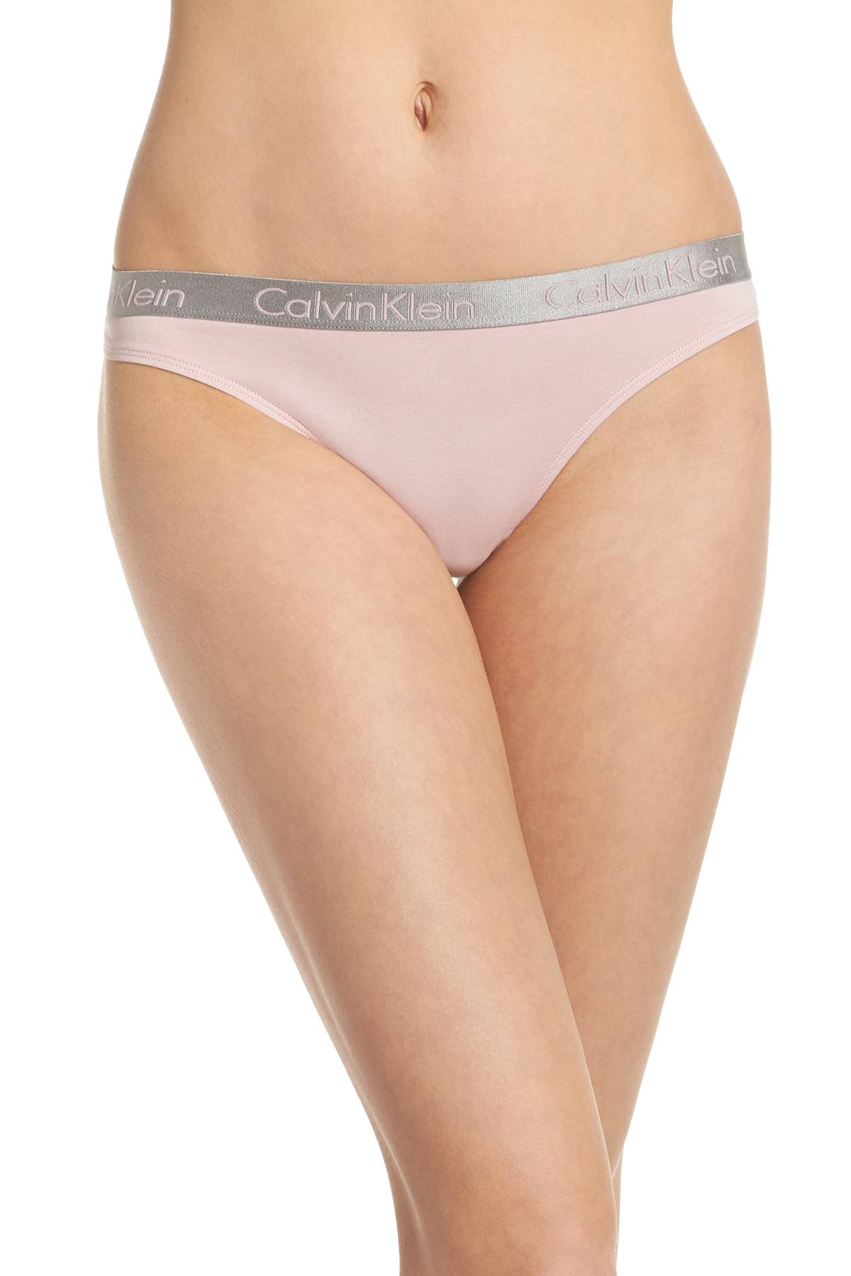 Calvin Klein Connected-Pink Radiant Cotton Thong
