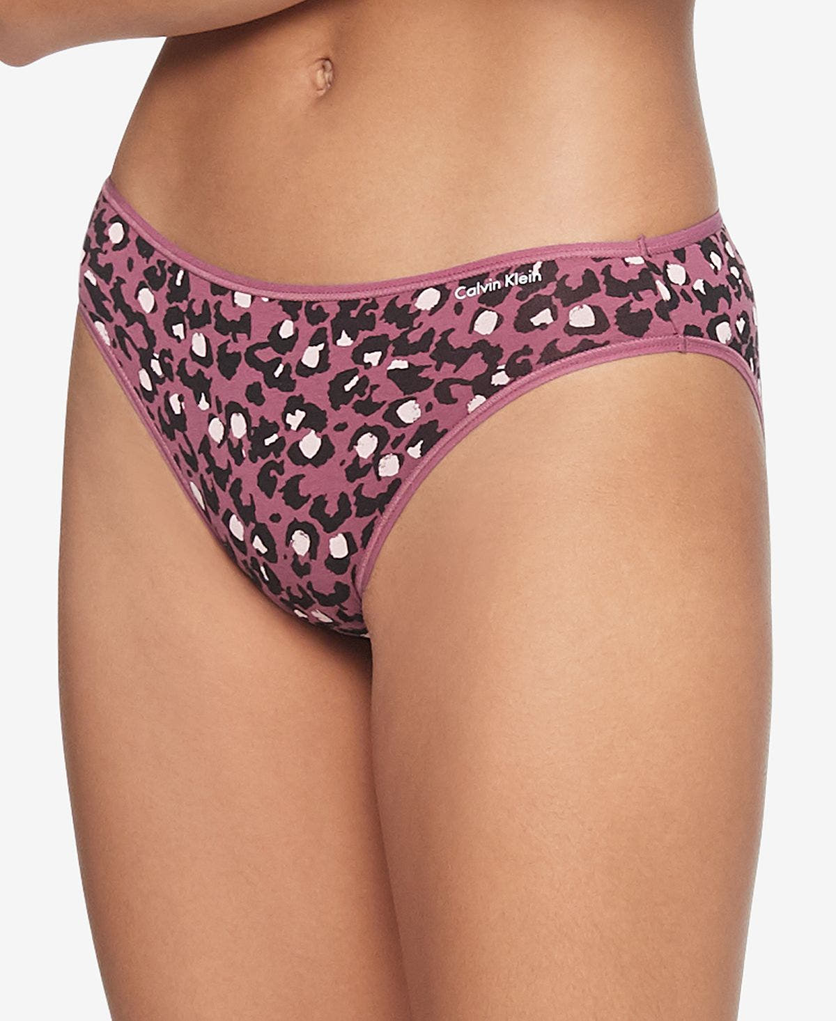 Calvin Klein Cotton Form Bikini Underwear Qd3644 Sunday Leopard_berry Wild