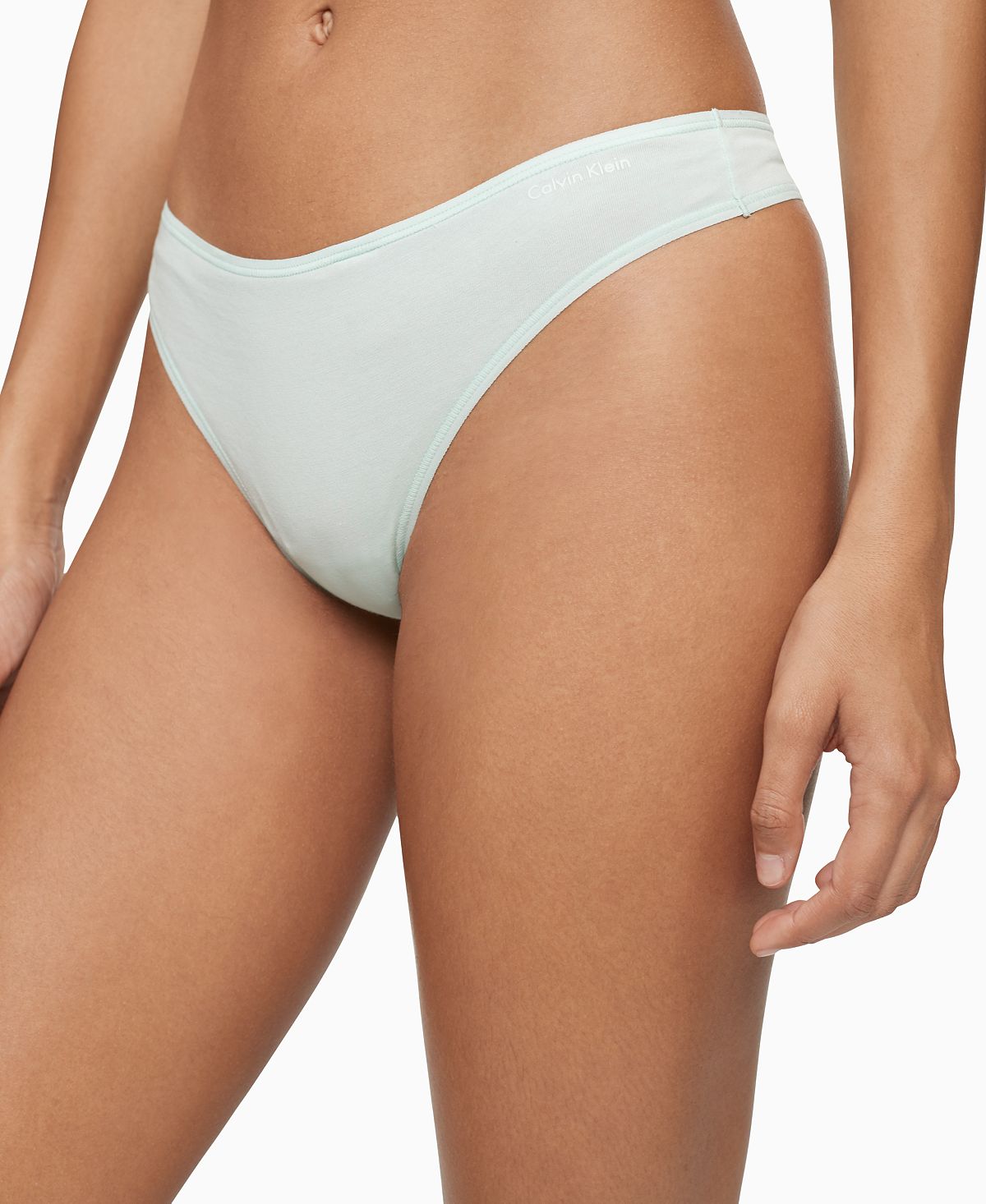 Calvin Klein Cotton Form Thong Underwear Qd3643 Aqua Luster