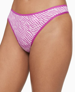 Calvin Klein Cotton Form Thong Underwear Qd3643 Halftone Finger Prints_plump Plum thumbnail 3
