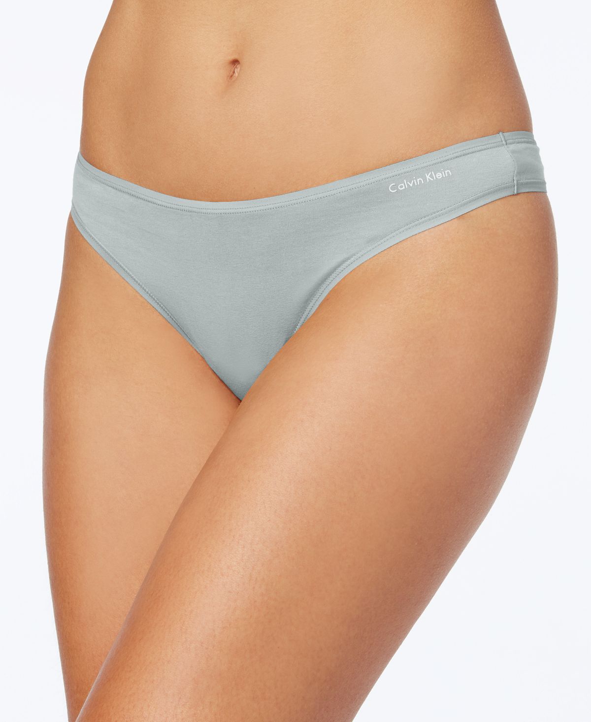Calvin Klein Cotton Form Thong Underwear Qd3643 Jet Grey