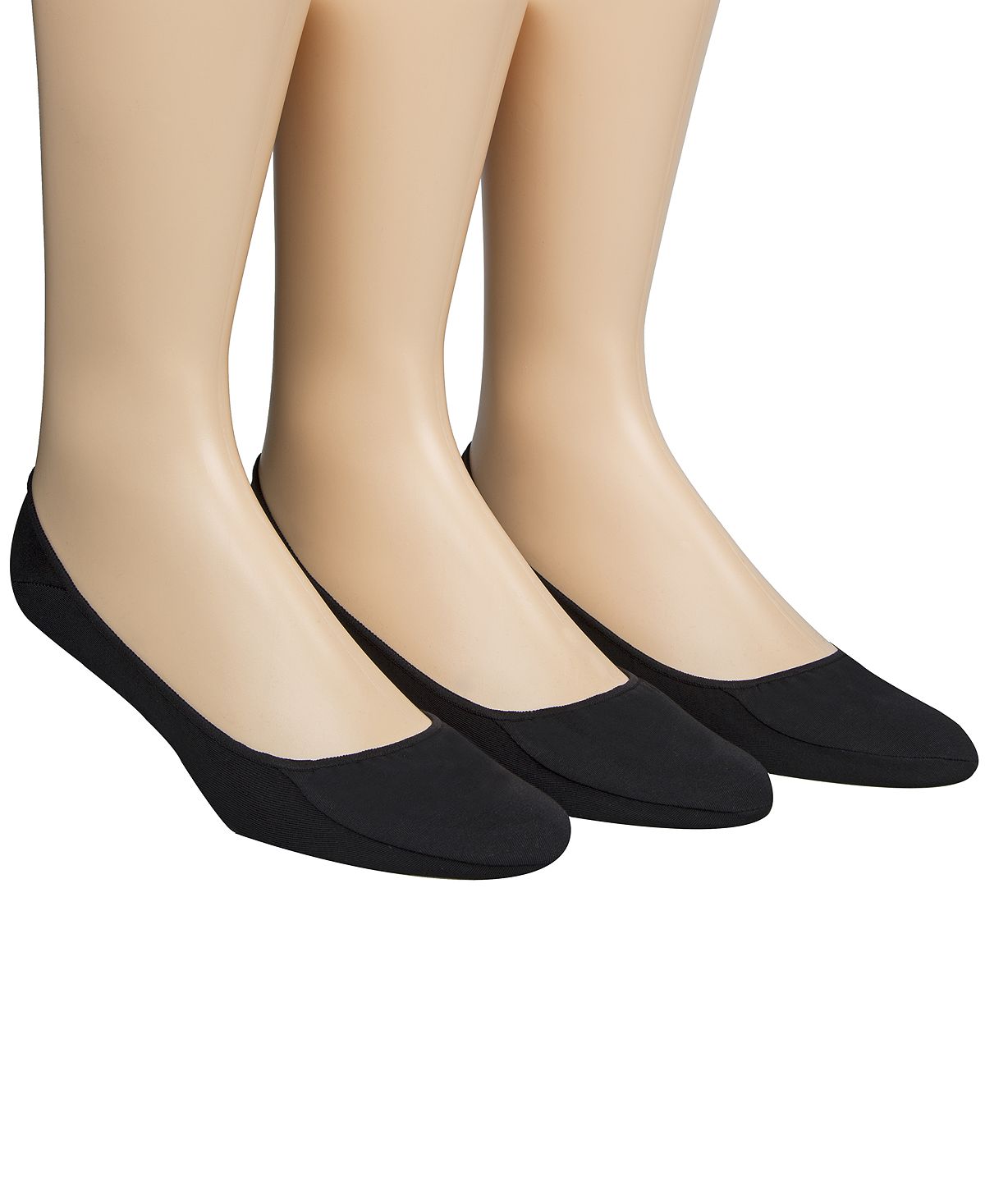 Calvin Klein Cotton No-show Liner Socks 3-pack Black