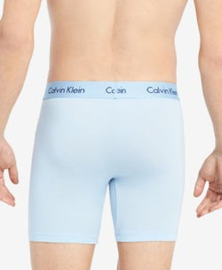 Calvin Klein Cotton Stretch Boxer Briefs 3-pack Blue Stripe/lt Blue/drk Blue thumbnail 2