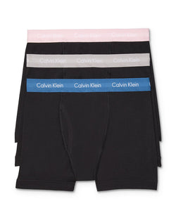 Calvin Klein Cotton Stretch Boxer Briefs Pack Of 3 Black/Gray/Pink/Blue thumbnail 1