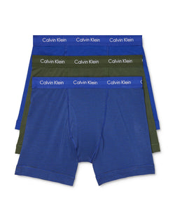 Calvin Klein Cotton Stretch Boxer Briefs Pack Of 3 Blue/Gray thumbnail 1