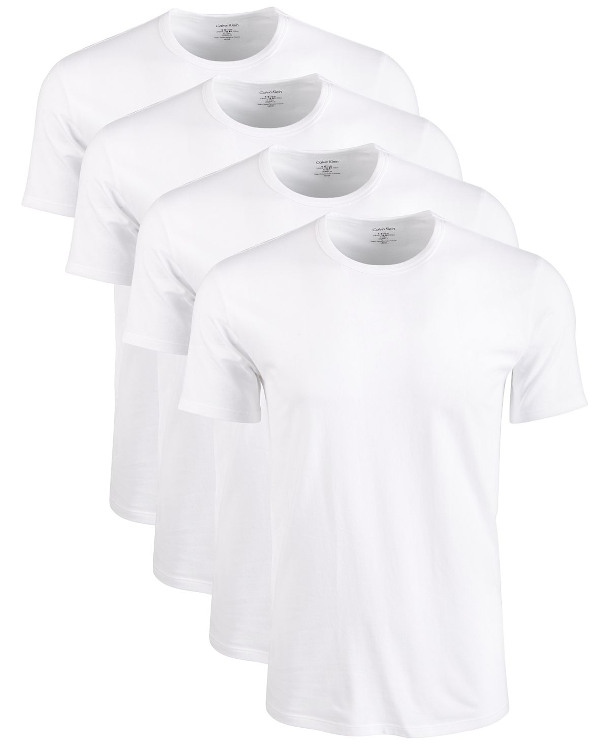 Calvin Klein Cotton Stretch Crewneck Undershirts 4-pack White