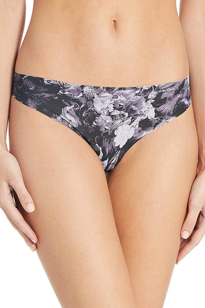 Calvin Klein Dark Floral Print Invisibles Thong