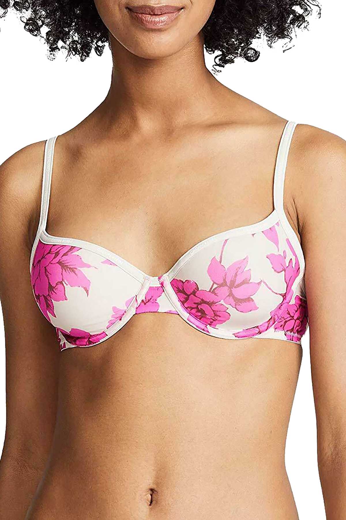 Calvin Klein Darling-Rose Sheer Marquisette Lightly-Lined Demi Bra