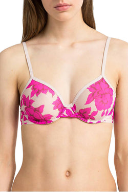 Calvin Klein Darling-Rose Sheer Marquisette Unlined Underwire Demi Bra thumbnail 2