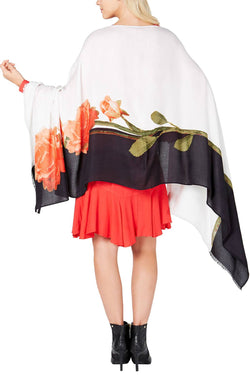 Calvin Klein Eggshell Rose Colorblocked Pashmina thumbnail 3
