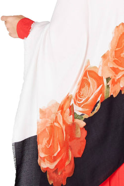 Calvin Klein Eggshell Rose Colorblocked Pashmina thumbnail 4