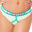 Calvin Klein Elysian Green Cotton Retro Logo Stripe Thong