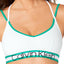 Calvin Klein Elysian Green Retro Logo Stripe Unlined Bralette