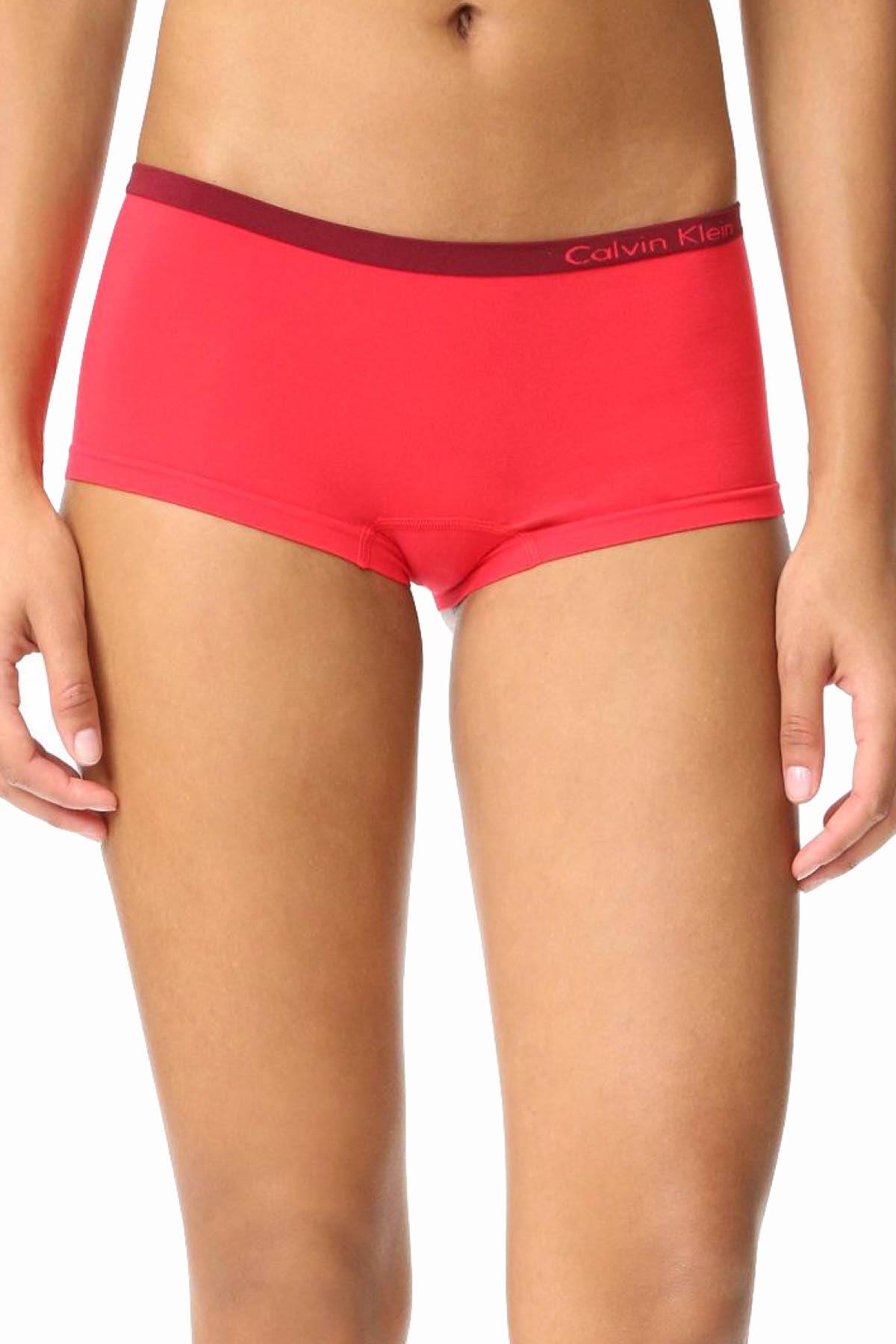 Calvin Klein Evocative-Red/Sensuous Pure Seamless Boyshort