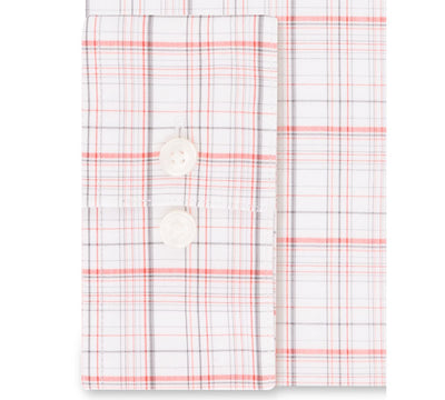 Calvin Klein Extra-fit Stretch Performance Non-iron Temperature-regulating Check Dress Shirt Red Multi