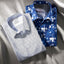 Calvin Klein Extra-slim Fit Temperature Regulation Performance Stretch Print Dress Shirt Night Blue