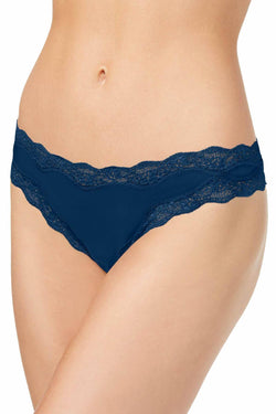 Calvin Klein Flux-Navy Croquette Lace Thong thumbnail 1
