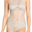 Calvin Klein Gaze-Grey Bird Sheer/Lace Bodysuit