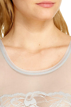 Calvin Klein Gaze-Grey Bird Sheer/Lace Bodysuit thumbnail 3