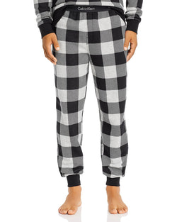 Calvin Klein Gingham Jogger Pants Gray Plaid thumbnail 1