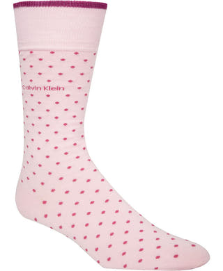Calvin Klein Giza Pindot Crew Socks Rosa Pink