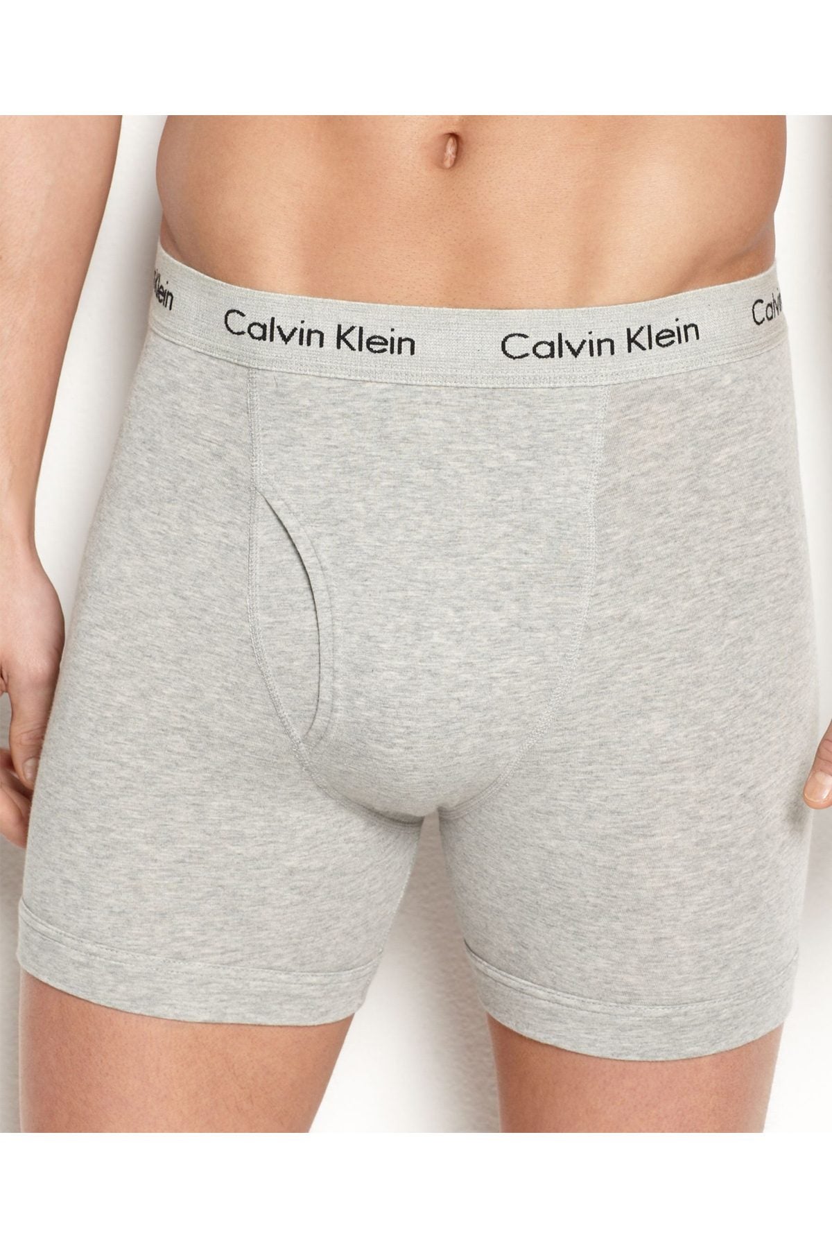 Calvin Klein Grey Cotton Stretch Boxer Brief 2-Pack