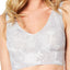 Calvin Klein Grey Delicate Lace Print Invisibles V-Neck Comfort Bralette