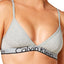 Calvin Klein Grey Heather ID Cotton Logo Triangle Bralette
