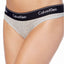 Calvin Klein Grey Ribbed Modern Cotton Thong