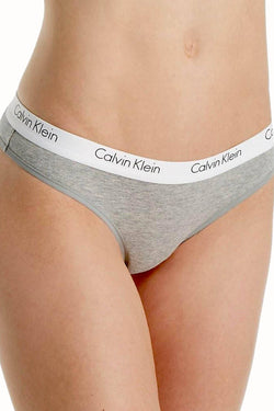 Calvin Klein Heather-Grey CK-One Logo Thong thumbnail 2