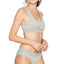 Calvin Klein Heather-Grey Keyhole Body Unlined Bralette