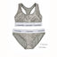 Calvin Klein Heather-Grey Logo Modern Bralette, Bikini & Hair Tie Set