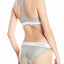 Calvin Klein Heather-Grey Logo Modern Bralette, Bikini & Hair Tie Set