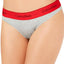 Calvin Klein Heather-Grey/Manic-Red Modern Cotton Thong