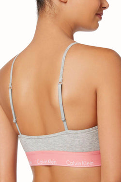 Calvin Klein Heather-Grey Modern Cotton Unlined Bralette thumbnail 3