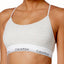 Calvin Klein Heather-Grey/Multi-Speckle Modern Cotton Logo-Band Unlined Bralette