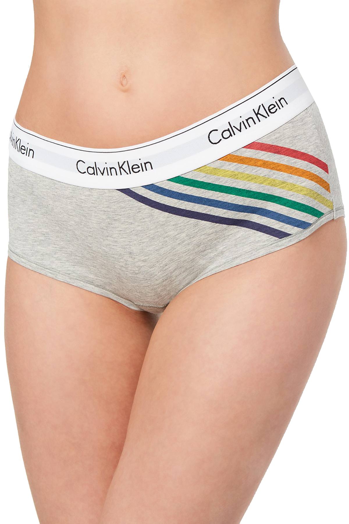 Calvin Klein Heather Grey Pride Limited Edition Rainbow Boyshort