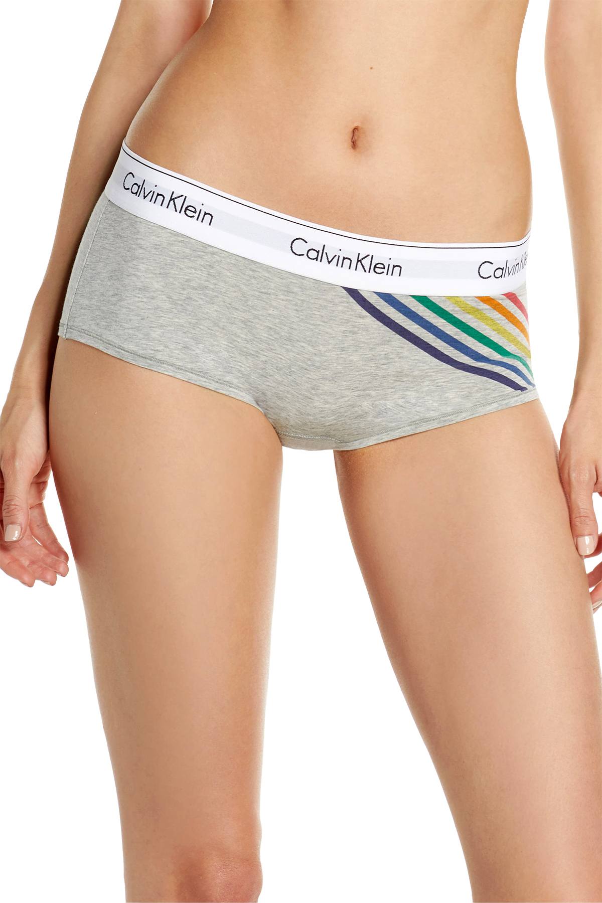 Calvin Klein Heather Grey Pride Limited Edition Rainbow Boyshort