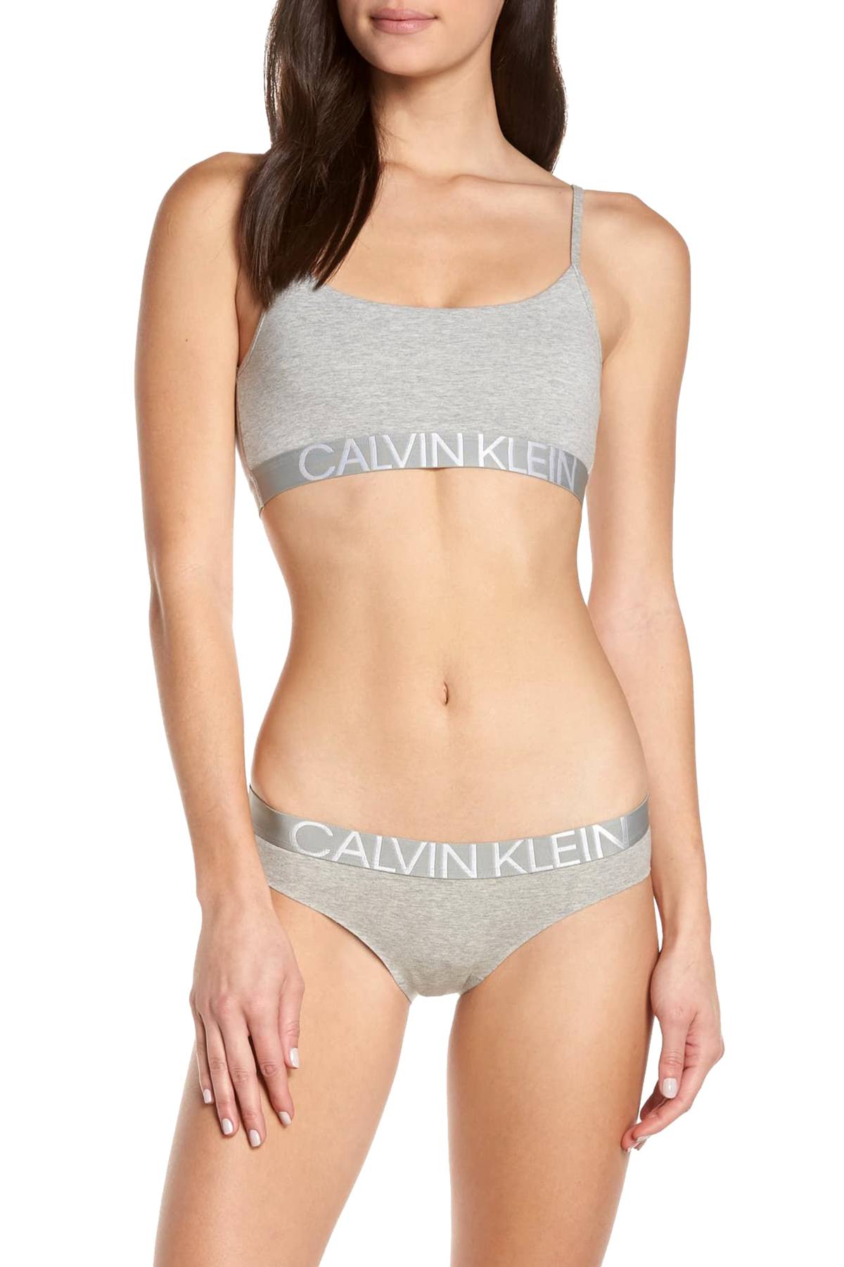 Calvin Klein Heather Grey Statement 1981 Cotton Bikini