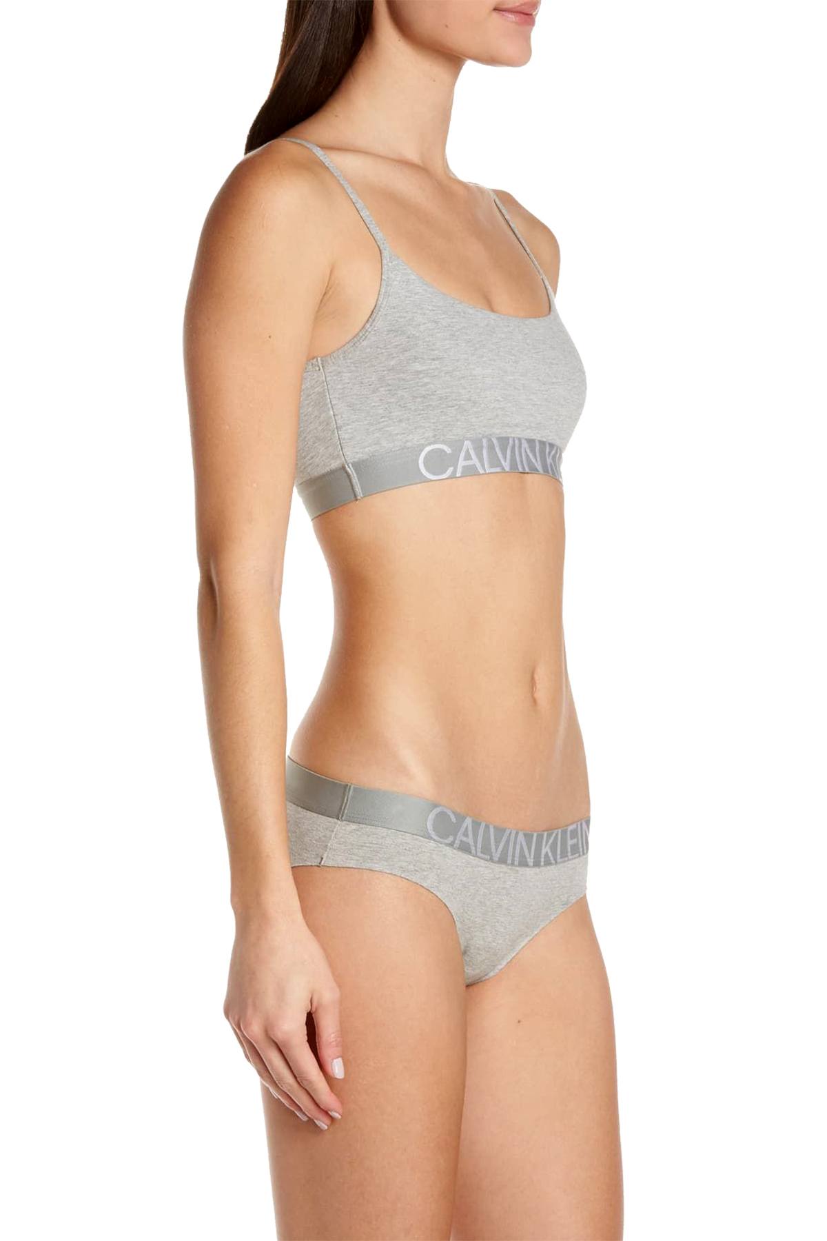 Calvin Klein Heather Grey Statement 1981 Cotton Bikini