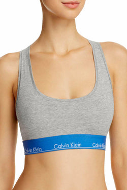 Calvin Klein Heather-Grey/Stella-Blue Modern Cotton Bralette thumbnail 4