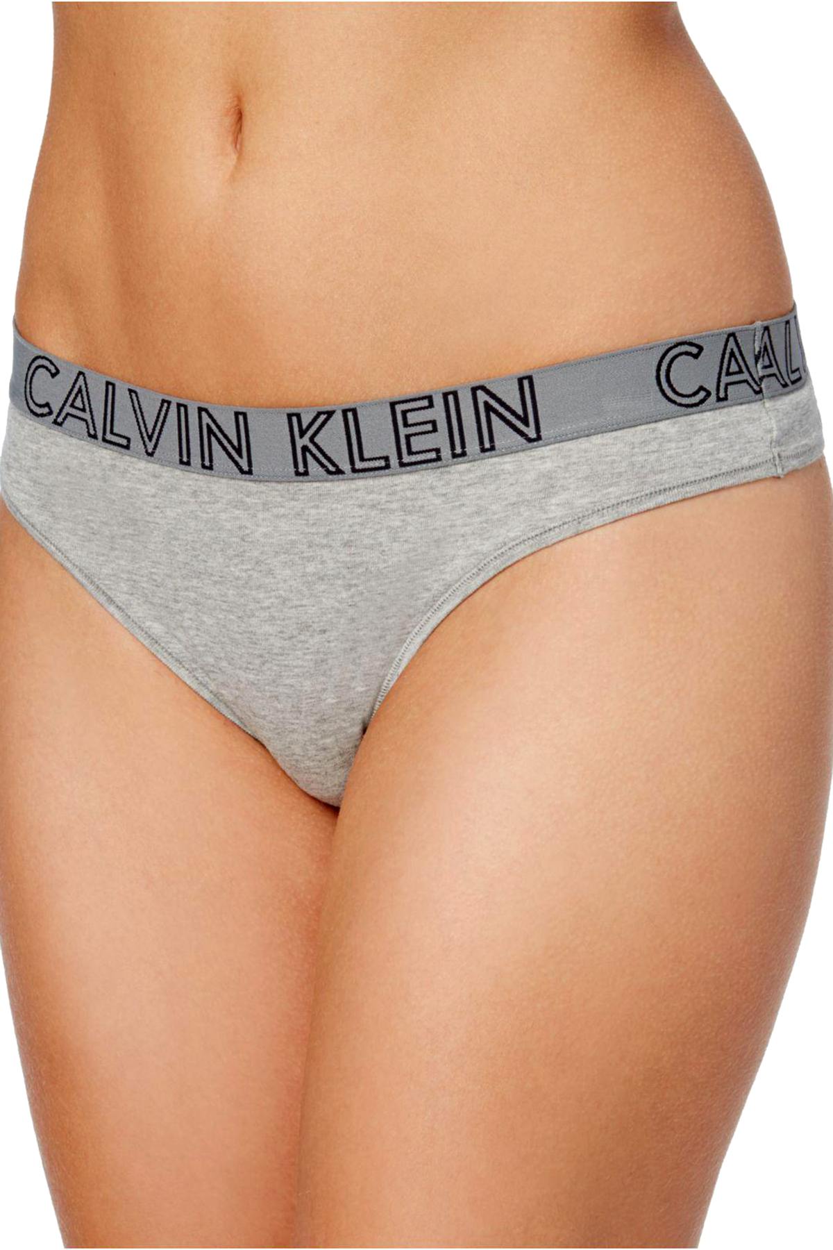 Calvin Klein Heather Grey Ultimate Logo-Waist Thong