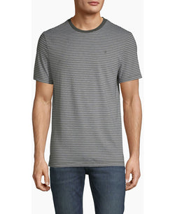 Calvin Klein Heather Stripe Crewneck T-shirt Dark Cliff Heather Combo thumbnail 1