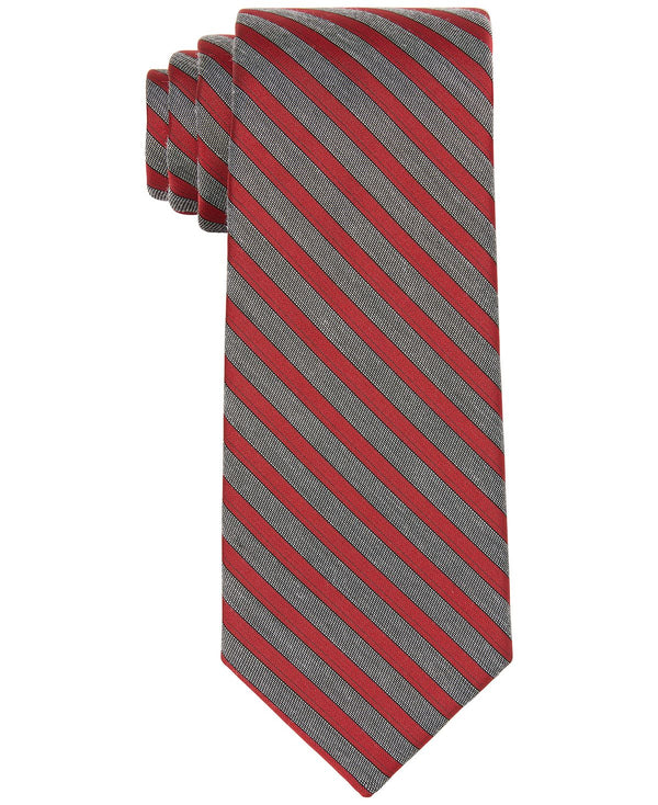 Calvin Klein Heathered Striped Tie Rouge