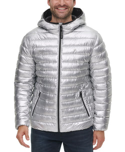 Calvin Klein Hooded Packable Down Jacket Silver thumbnail 1