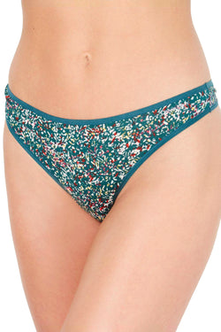 Calvin Klein Hopper Floral Antithesis Cotton Form Thong thumbnail 1
