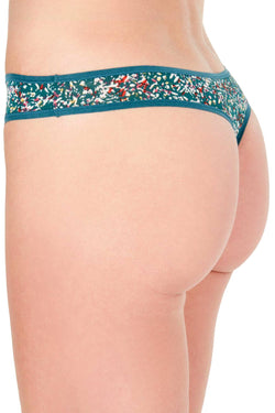 Calvin Klein Hopper Floral Antithesis Cotton Form Thong thumbnail 3